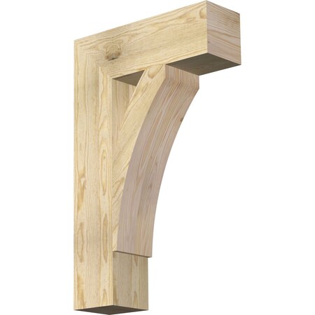 Ekena Millwork Thorton Block Rough Sawn Bracket, Douglas Fir, 6"W x 20"D x 32"H BKT06X20X32THR05RDF